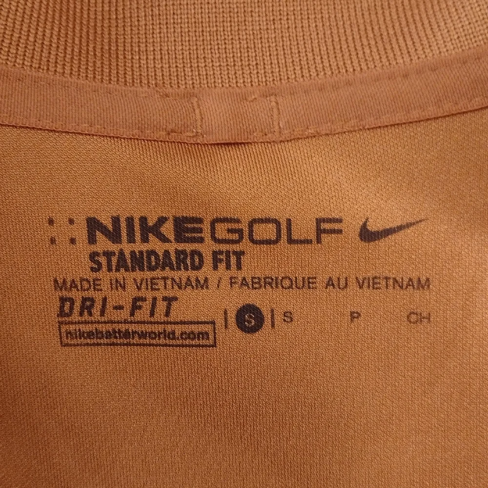 Nike Golf Men's Polo Shirt Dri-Fit Standard Fit Short Sleeve Orange Small